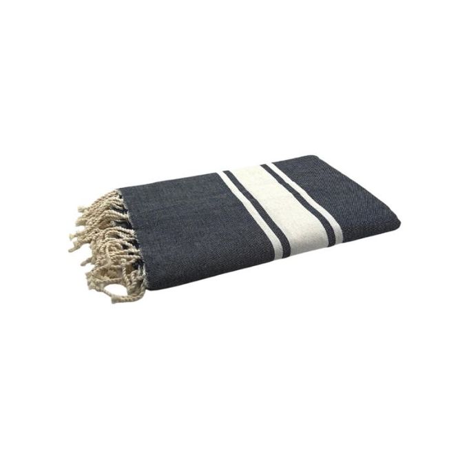 Hovedbilde By Foutas Flat Weave håndkle marineblå