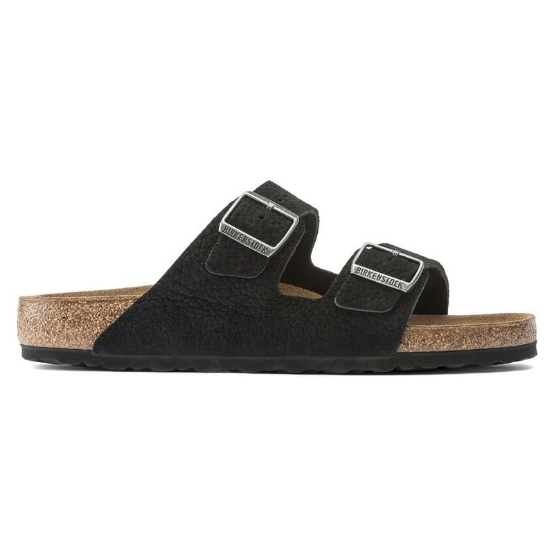 Birkenstock Arizona svart nubuck skinn normal