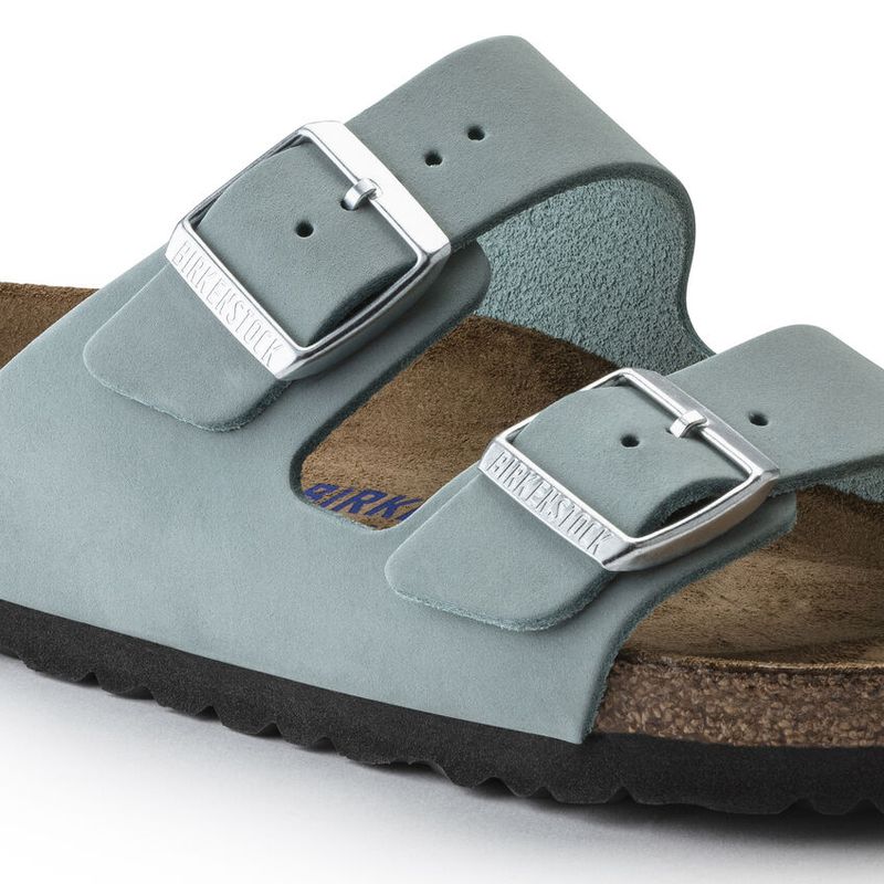 Birkenstock Arizona SFB NU Faded Aqua skinn smal