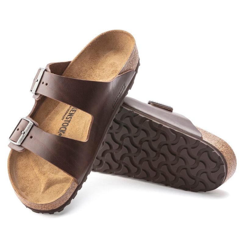 Birkenstock Arizona Vintage Wood Roast Grip Natur skinn normal