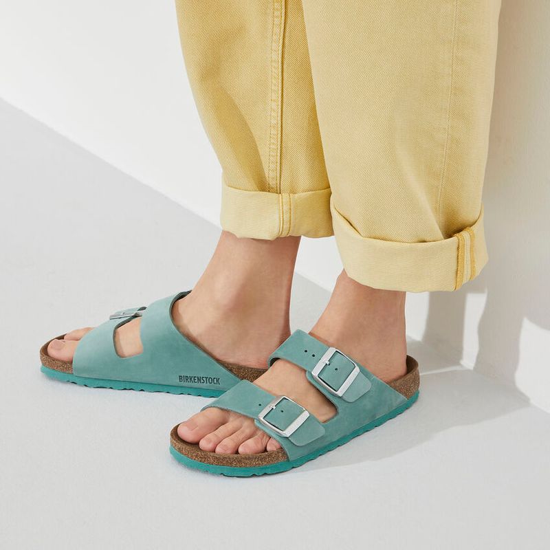 Birkenstock Arizona SFB Beryl Nubuck skinn smal