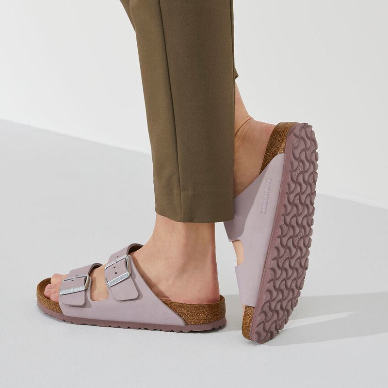 Birkenstock Arizona SFB Yomo Lilac Nubuck skinn smal
