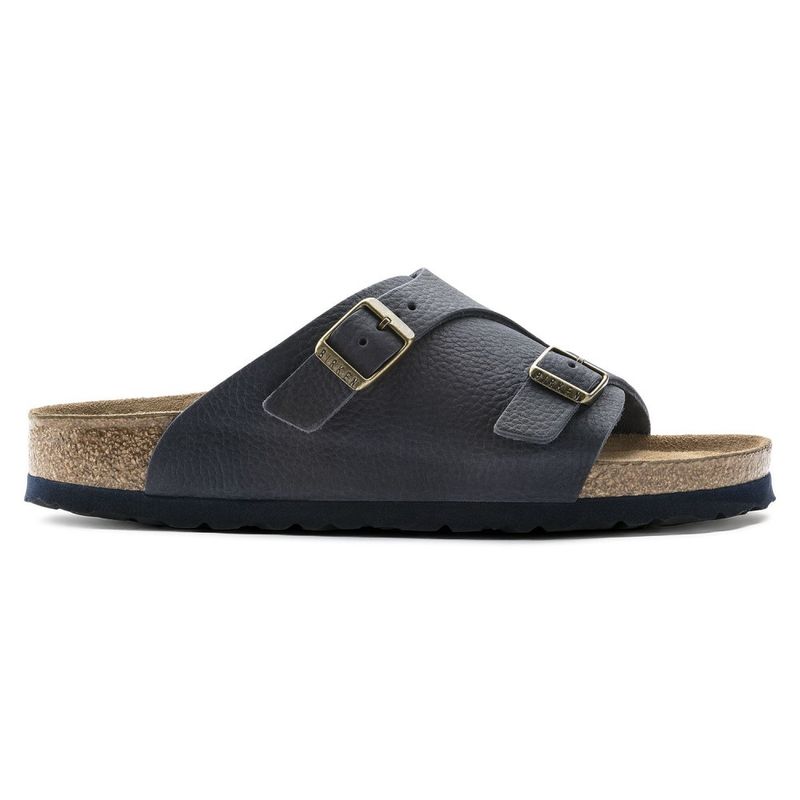 Birkenstock Zurich SFB Steer Indigo blå skinn myk normal
