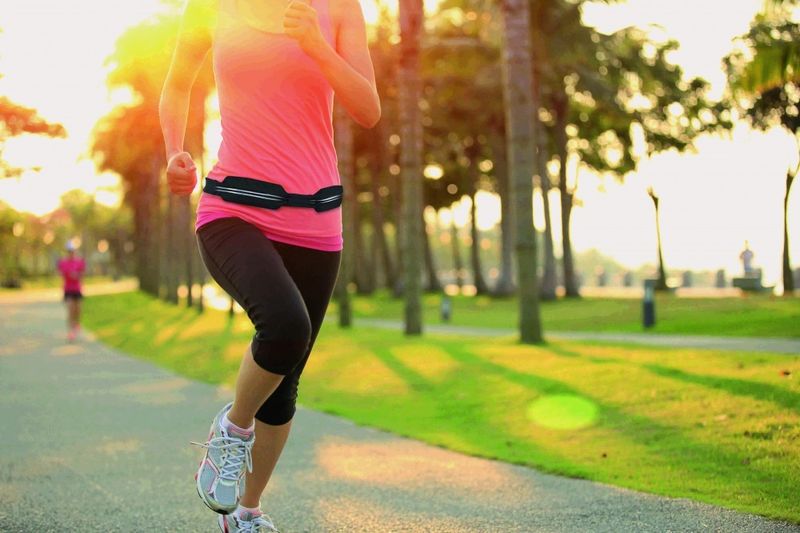 Treningsbelte stretch m 2 lommer