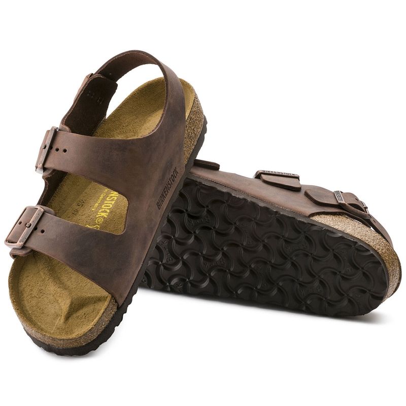 Birkenstock Milano Habana oljet skinn smal