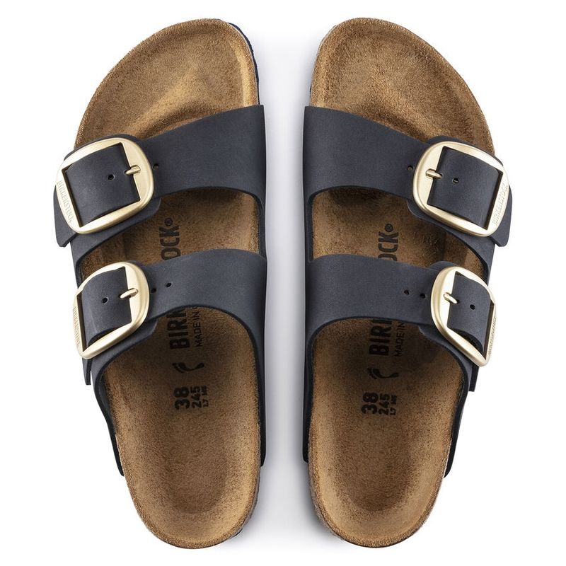 Birkenstock Arizona Big buckle blå skinn smal