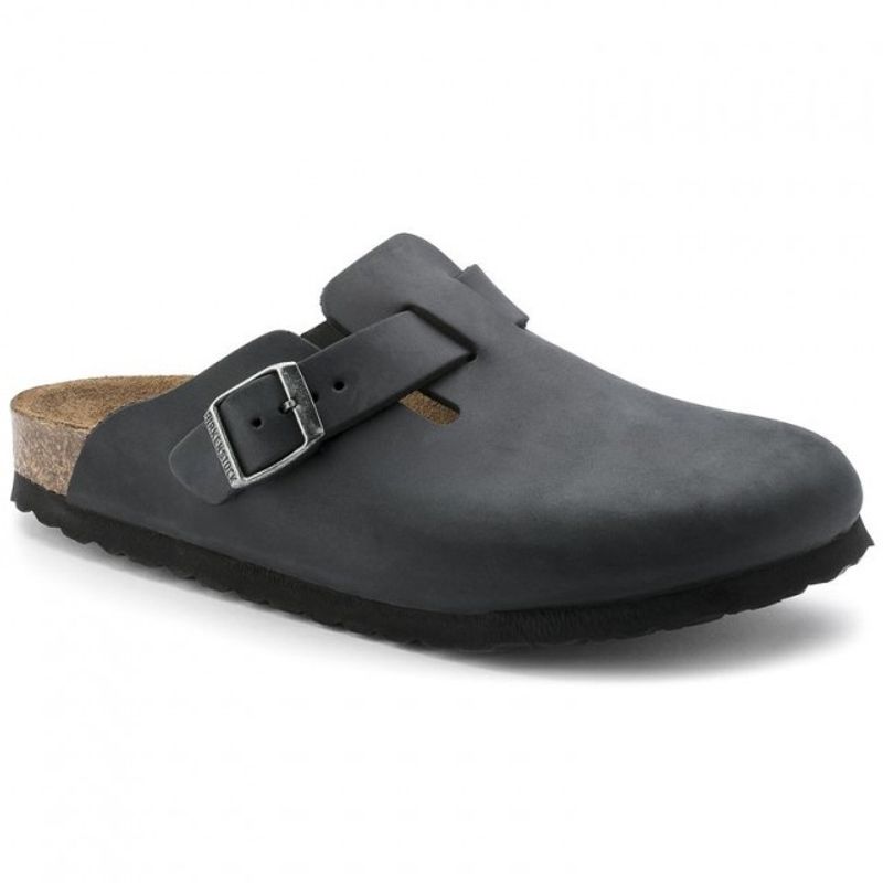 Birkenstock Boston Svart oljet skinn normal