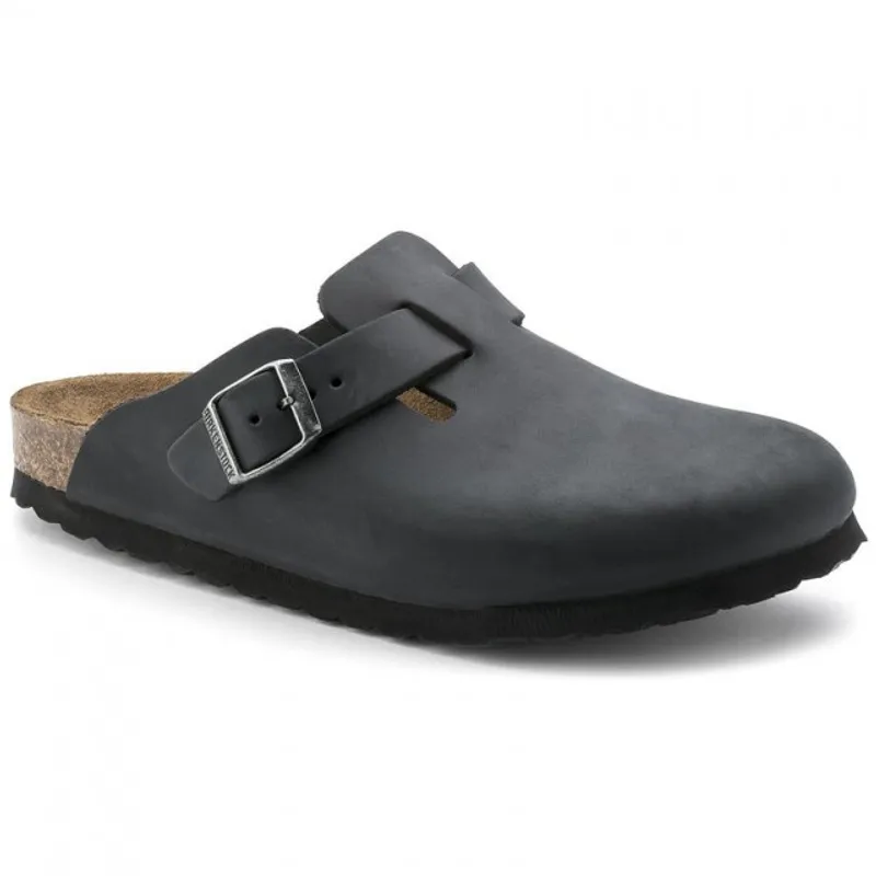 Birkenstock Boston Svart oljet skinn normal