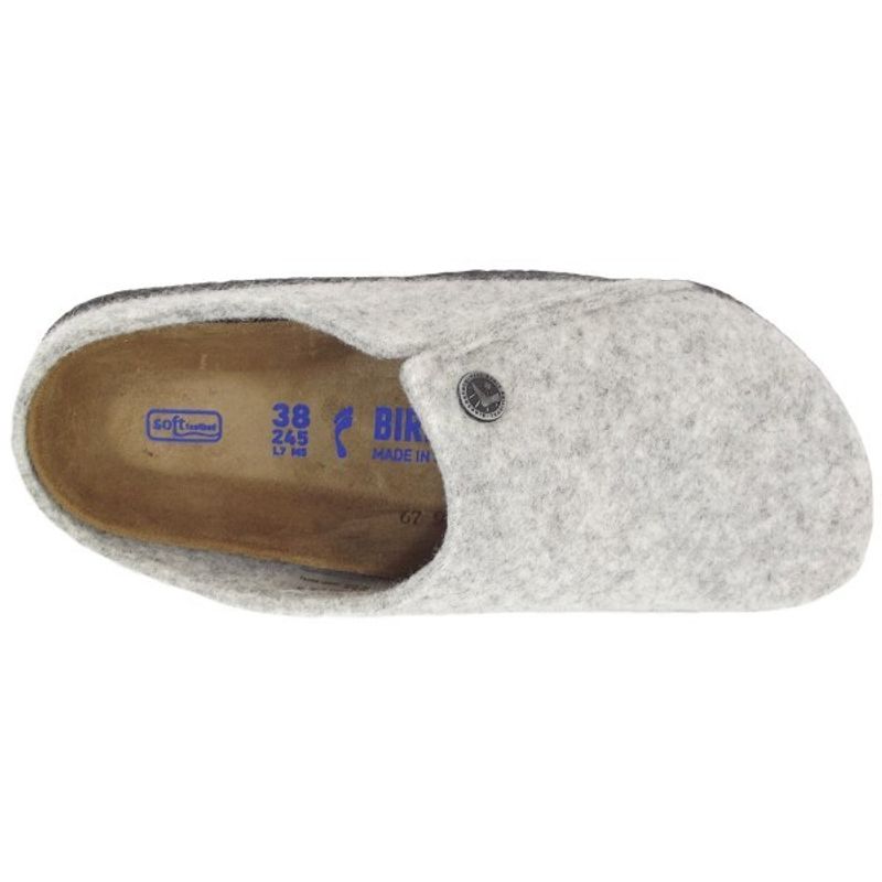 Birkenstock Zermatt SFB Lysegrå ull normal myk