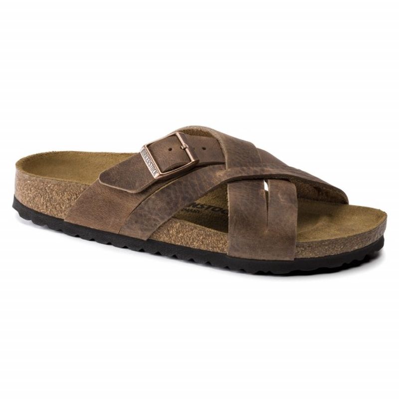 Birkenstock Lugano Camberra old tabacco skinn normal