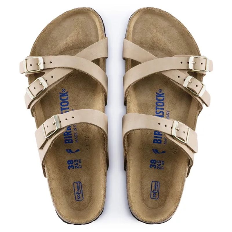 Birkenstock Franca SFB nubuck skinn sandcastle myk normal