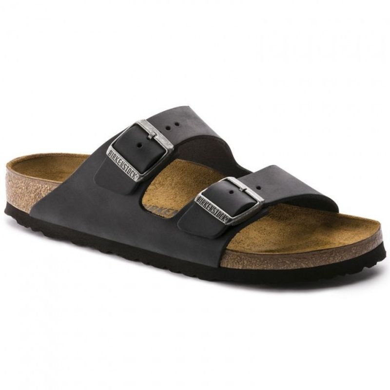 Birkenstock Arizona Svart oljet skinn normal