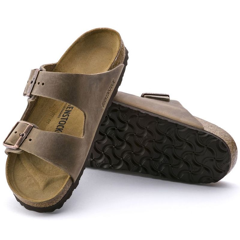 Birkenstock Arizona Tabacco oljet skinn smal