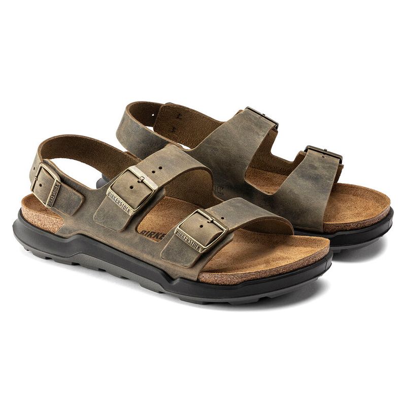 Birkenstock Milano CT Cross Track Faded Khaki oljet skinn normal