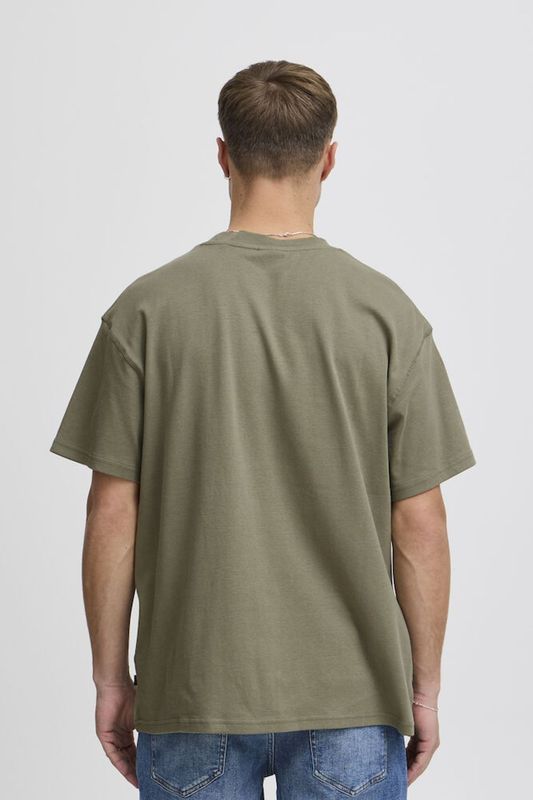 Solid T-shirt Danten bomull vetiver green