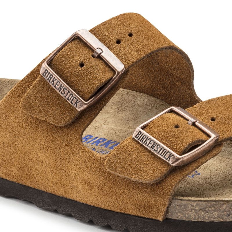 Birkenstock Arizona SFB Mink semsket skinn smal myk