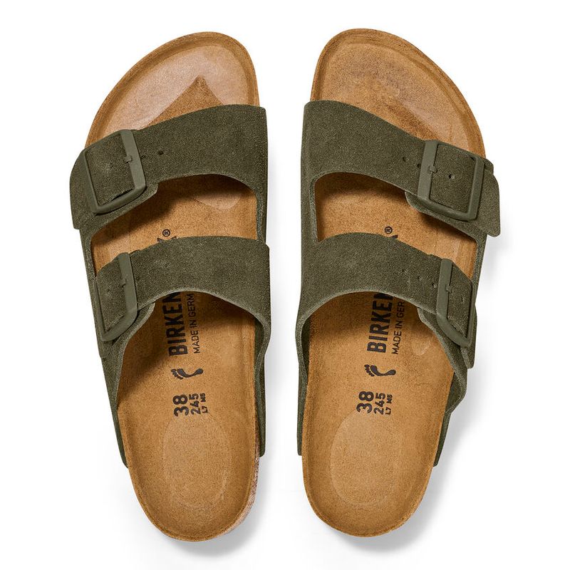 Birkenstock Arizona Thyme semsket skinn smal myk