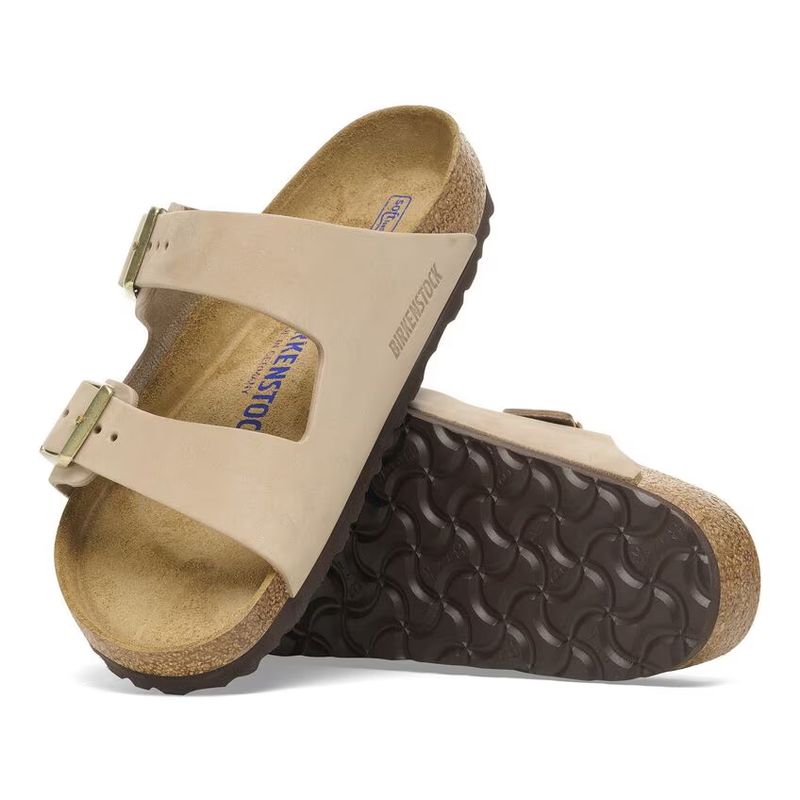 Birkenstock Arizona SFB Sandcastle nubuck skinn smal myk