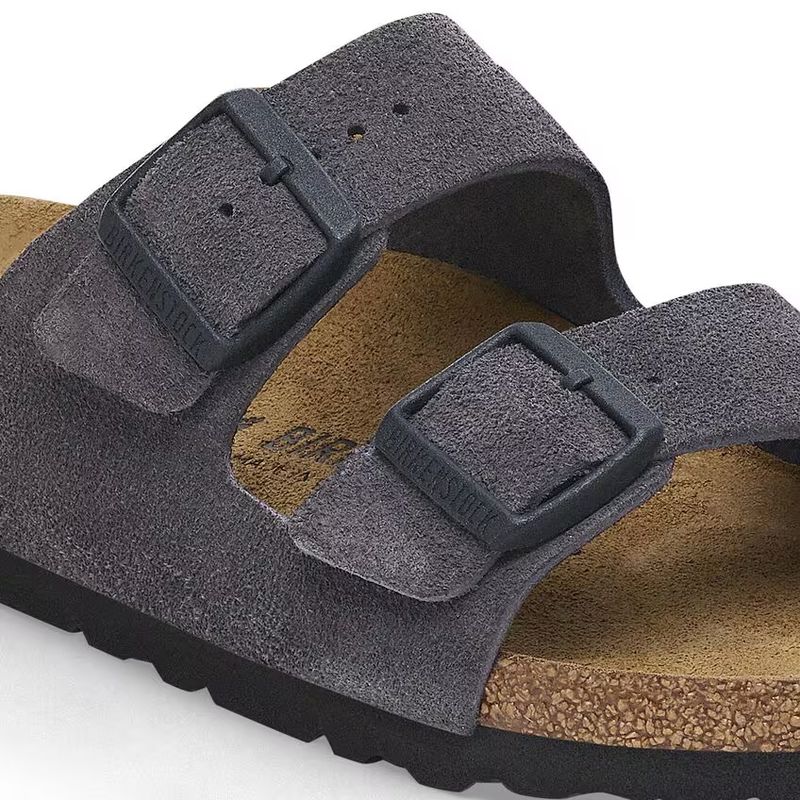 Birkenstock Arizona Velvet Grey semsket skinn normal