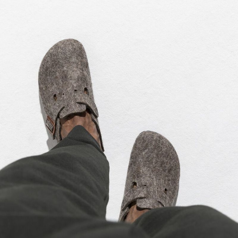 Birkenstock Boston Cacao ullfilt normal