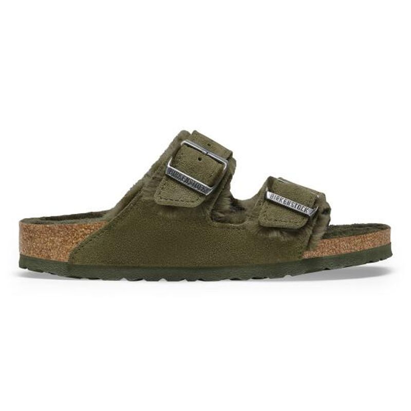 Birkenstock Arizona Shearling Thyme semsket skinn/lammeull 