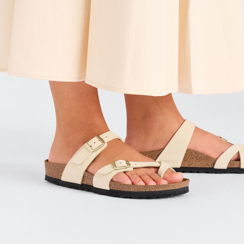 Birkenstock Mayari Ecru nubuck skinn normal