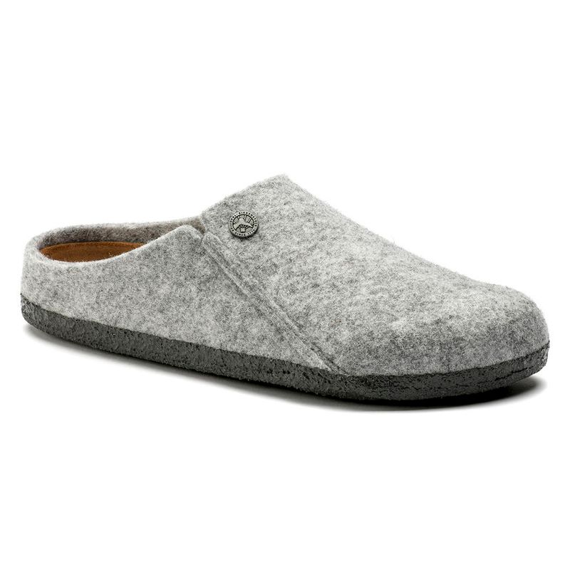 Birkenstock Zermatt SFB Lysegrå ull smal myk