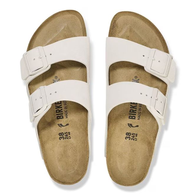 Hovedbilde Birkenstock Arizona antikk hvit semsket skinn ...
