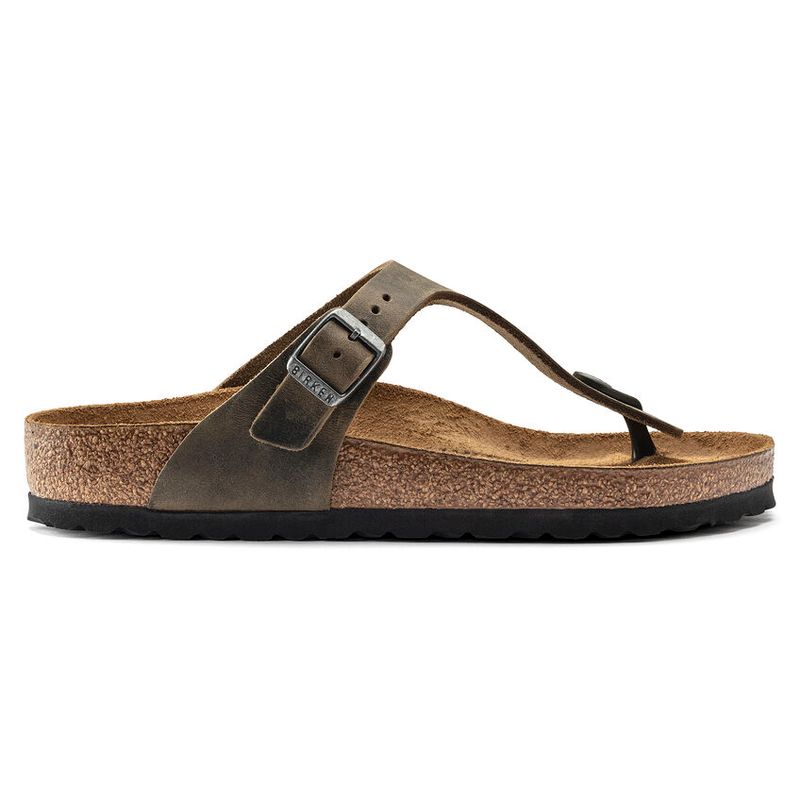 Birkenstock Gizeh Faded Khaki skinn normal