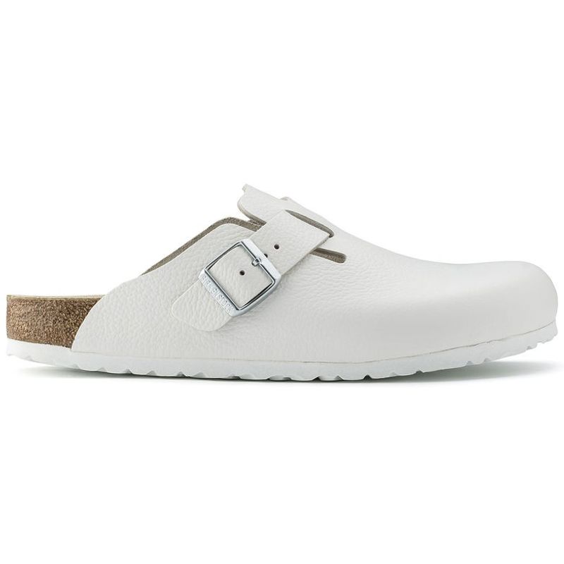 Birkenstock Boston Hvit skinn smal