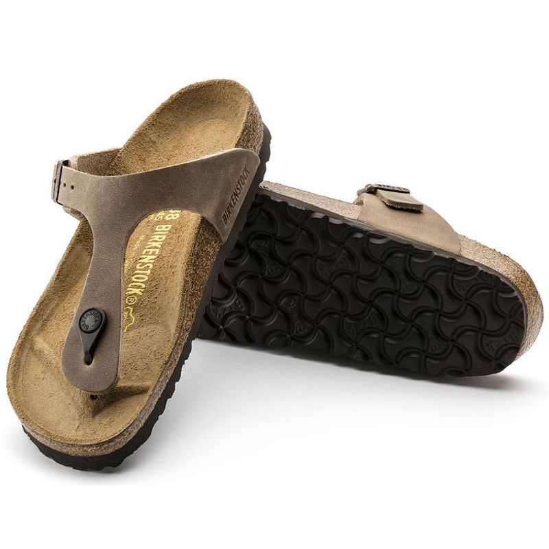 Birkenstock Gizeh Tabacco skinn normal
