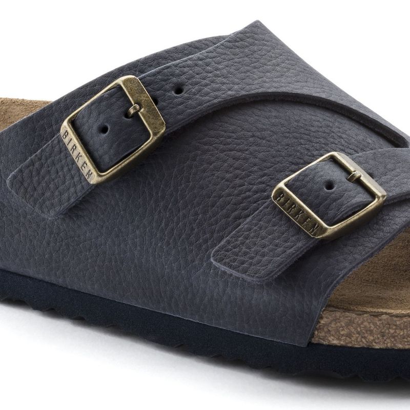 Birkenstock Zurich SFB Steer Indigo blå skinn myk normal