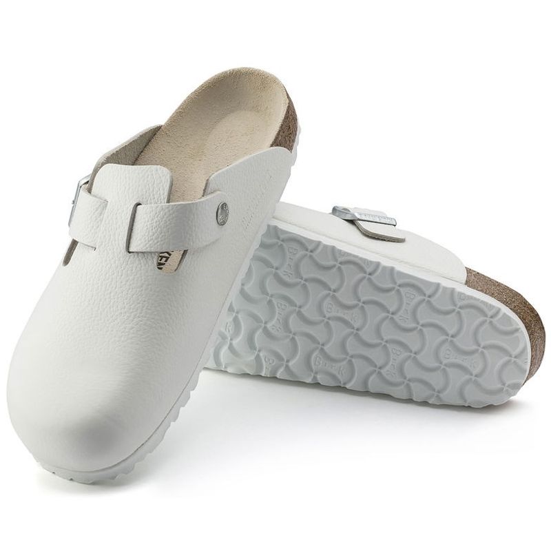 Birkenstock Boston Hvit skinn normal