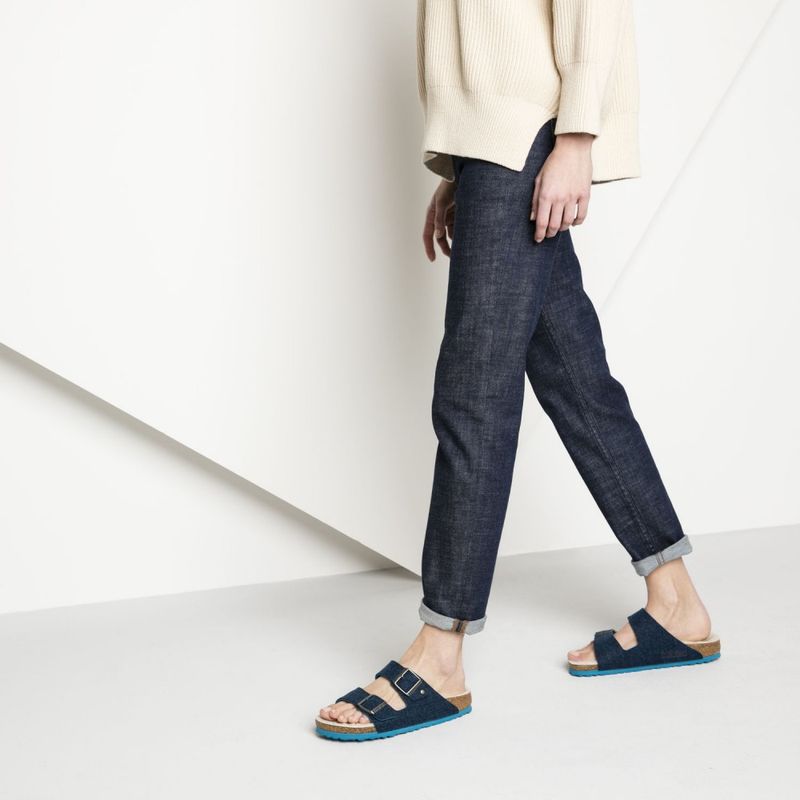 Birkenstock Arizona Doubleface Blå smal