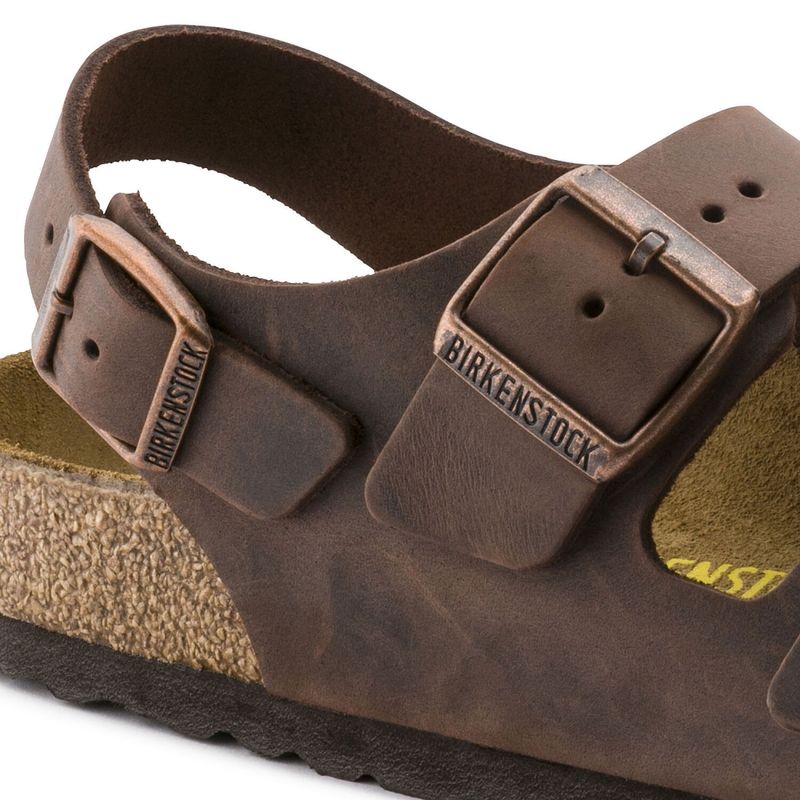 Birkenstock Milano Habana oljet skinn smal