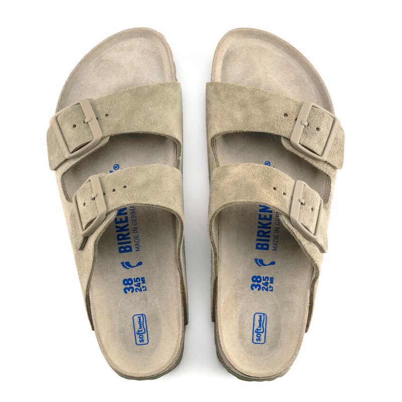 Birkenstock Arizona SFB Faded Khaki semsket skinn normal myk