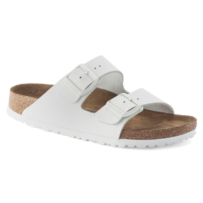 Birkenstock Arizona SFB Hvit skinn smal myk