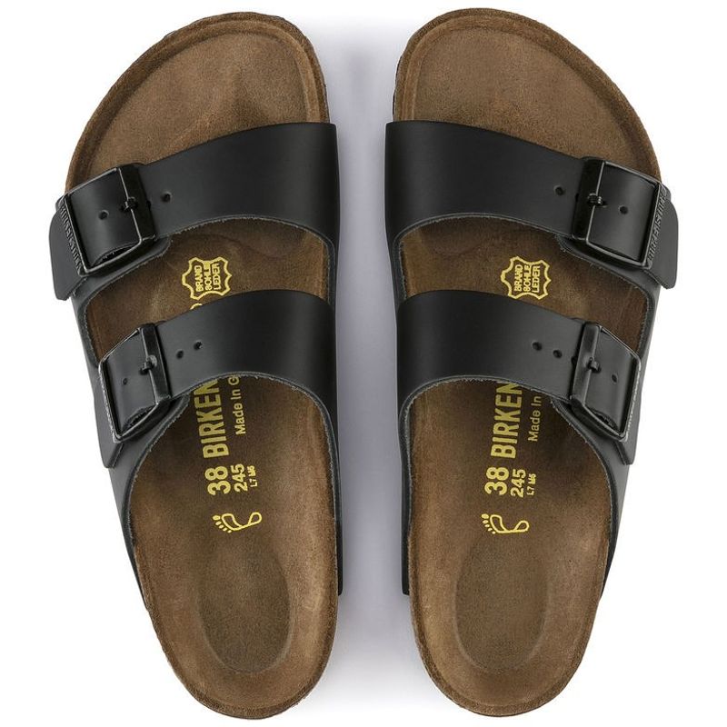 Birkenstock Arizona Svart skinn - smal
