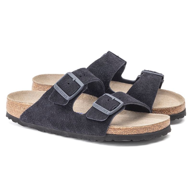 Birkenstock Arizona SFB midnight blå semsket skinn smal myk