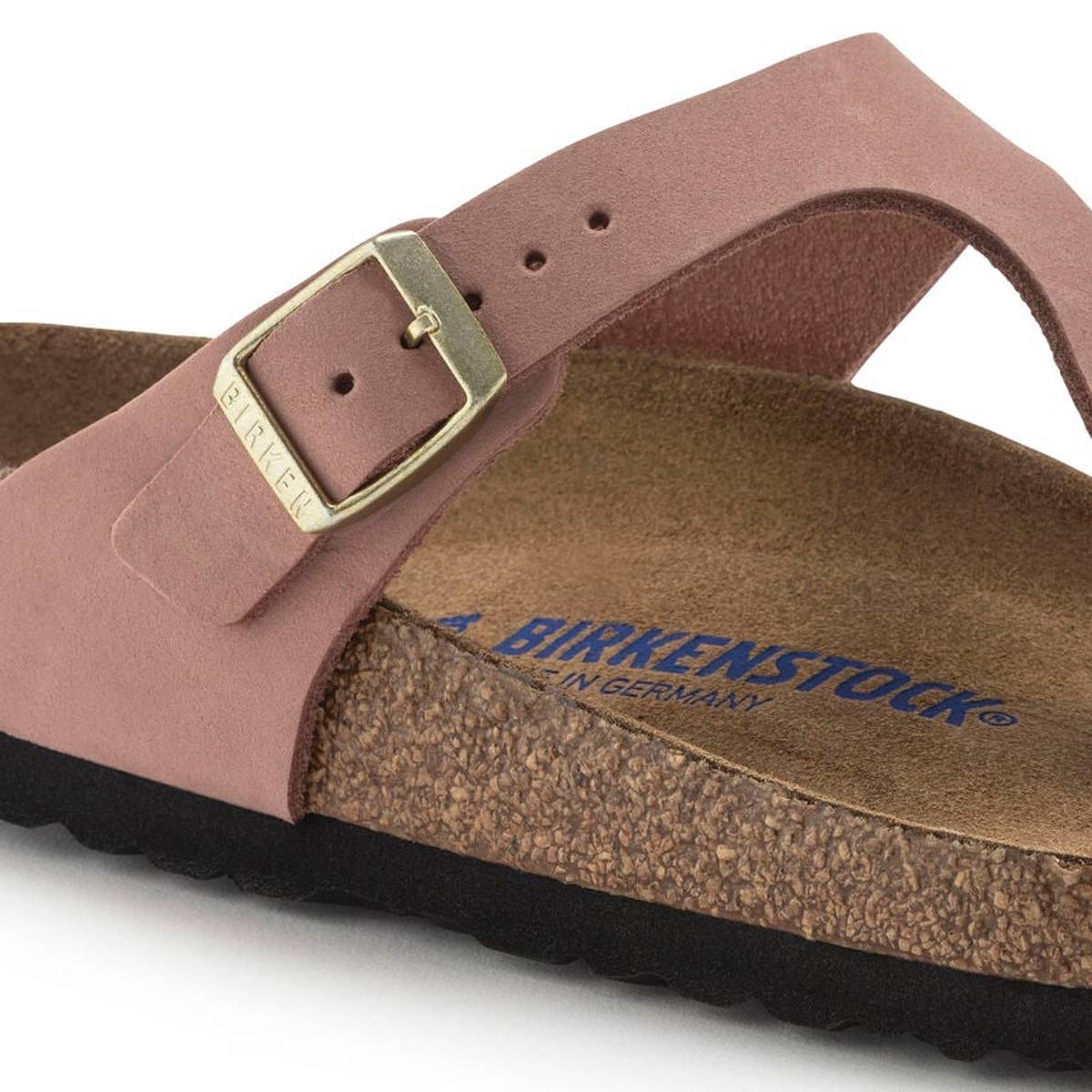 Birkenstock Gizeh SFB Old Rose skinn normal myk