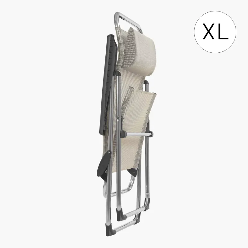 Lafuma Campingstol Alum XL bred m hodepute beige