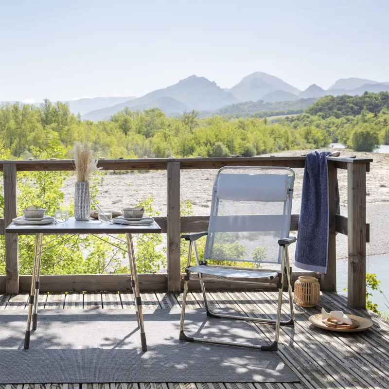 Lafuma Campingstol Alum XL bred m hodepute beige