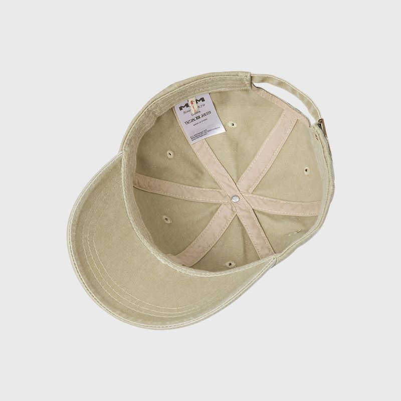 MJM Baseball Cap dyed cotton twill beige, one size