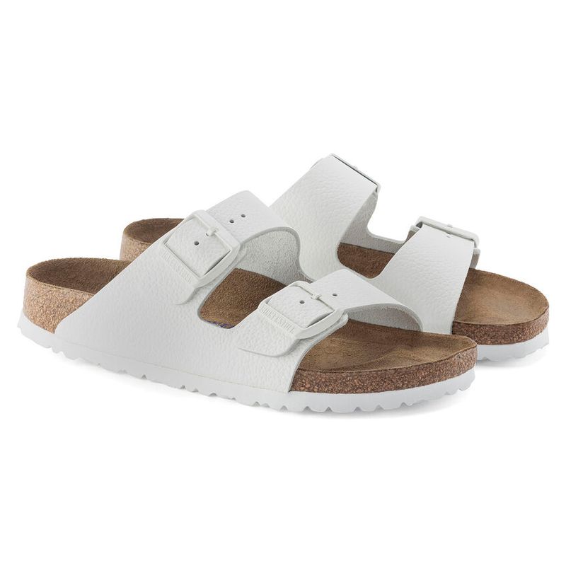 Birkenstock Arizona SFB Hvit skinn smal myk