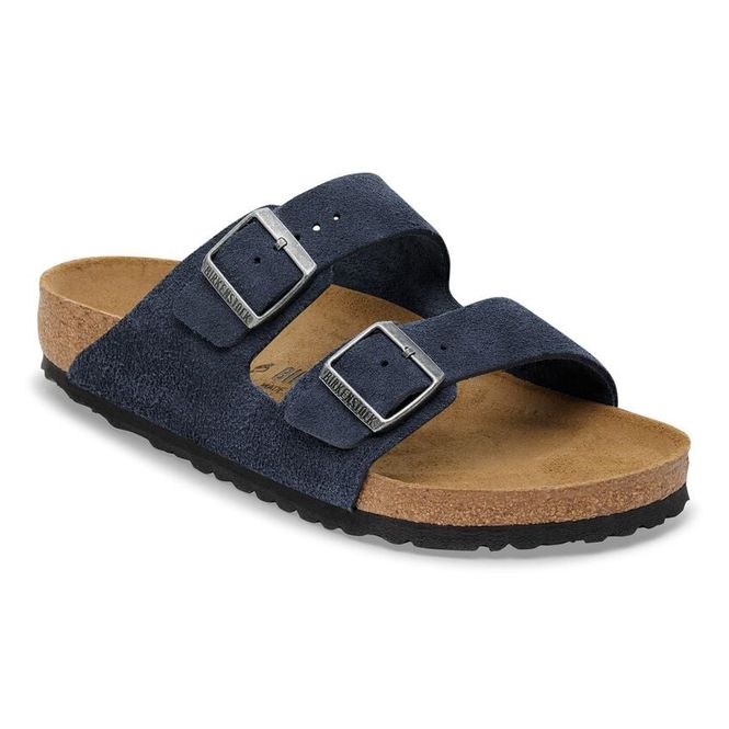 Hovedbilde Birkenstock Arizona New Navy semsket skinn smal