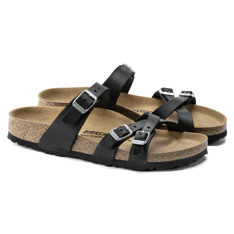 Birkenstock Franca naturlig oljet skinn svart normal