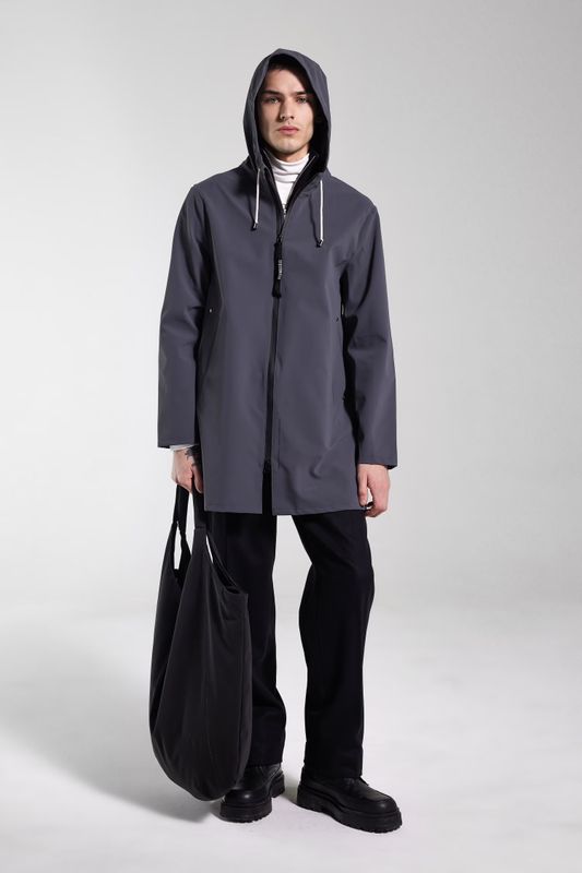 Stutterheim Stockholm lightweight zip matte metal unisex