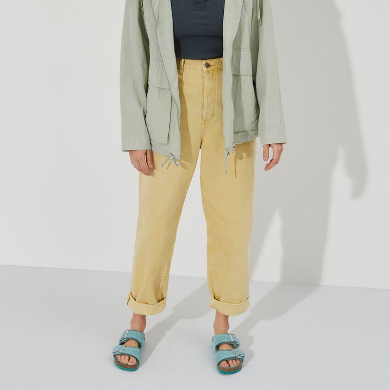 Birkenstock Arizona Shearling Beryl semsket skinn/lammeull smal