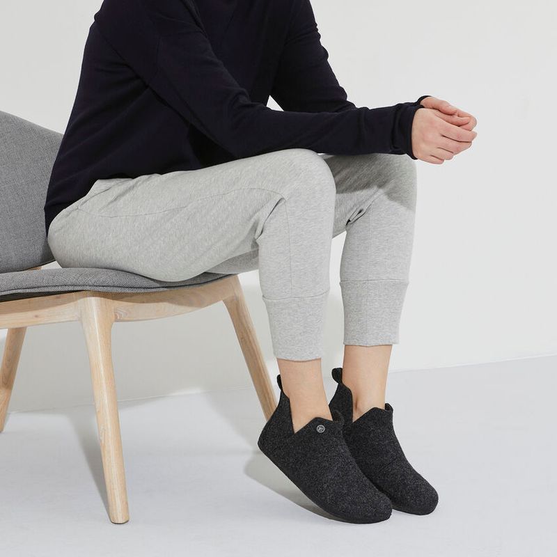 Birkenstock Andermatt Shearling anthracite ullfilt normal