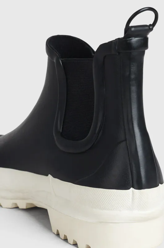 Stutterheim Chelsea Rainwalker lav svart/hvit gummistøvel unisex